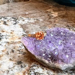 Hand Crafted Orange and Silver Ring